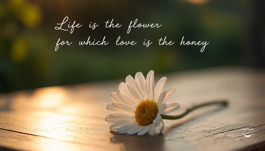 Life Is the Flower for Which Love Is the Honey