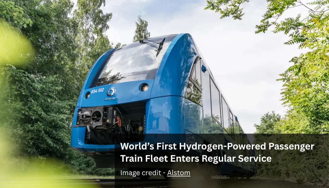 World’s First Hydrogen-Powered Passenger Train Fleet Enters Regular Service