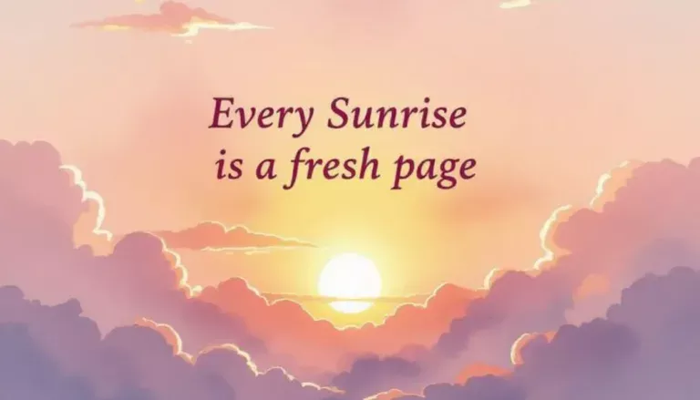 Every Sunrise Is a Fresh Page